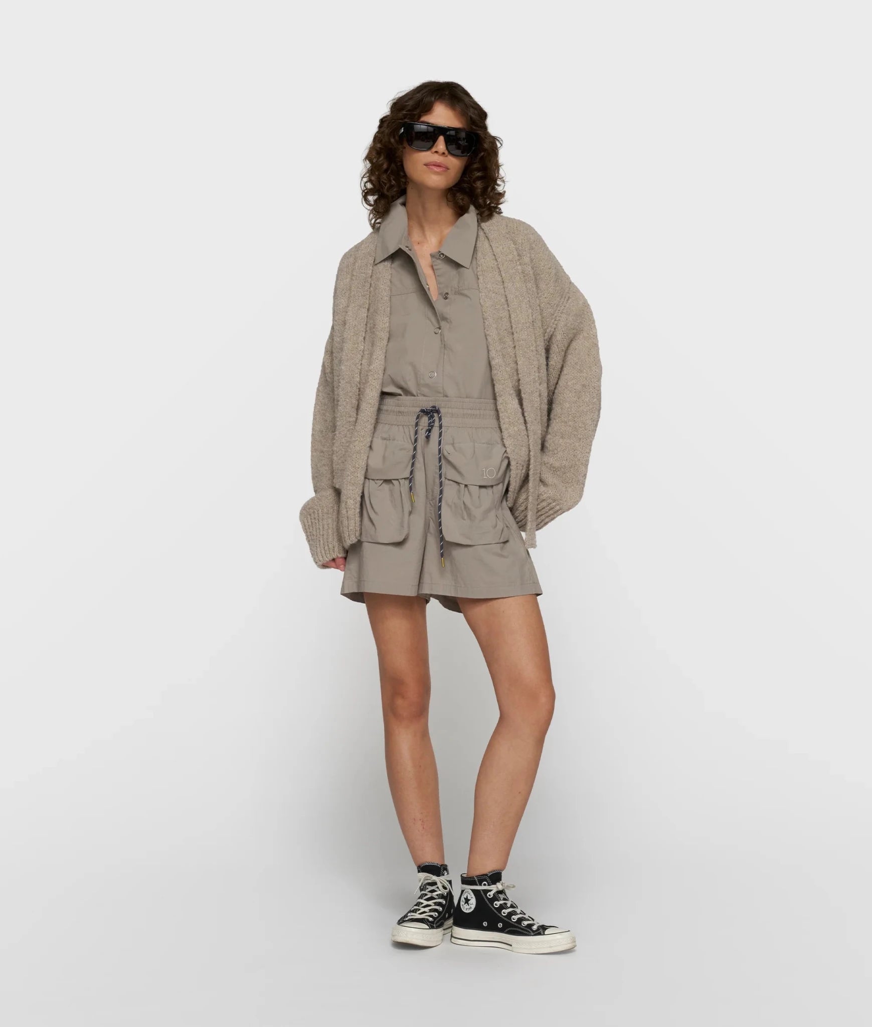 Short Belted Knit Cardigan - Dein Lieblingsladen Concept