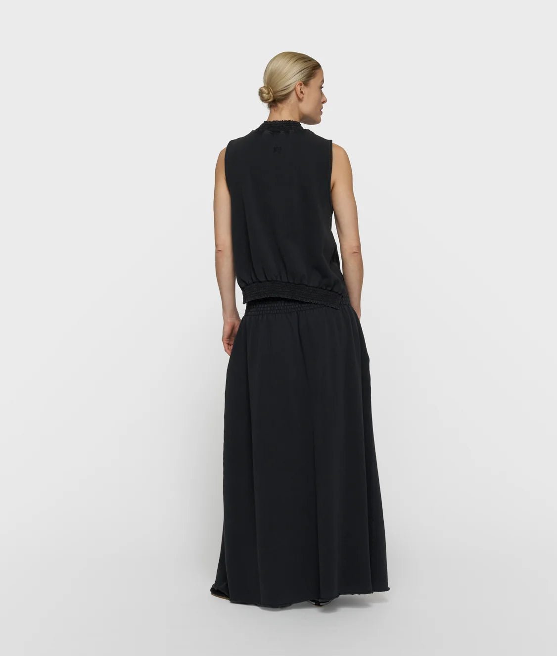 Smock Skirt Washed 20-102-6203-dark charcoal - Dein Lieblingsladen Concept