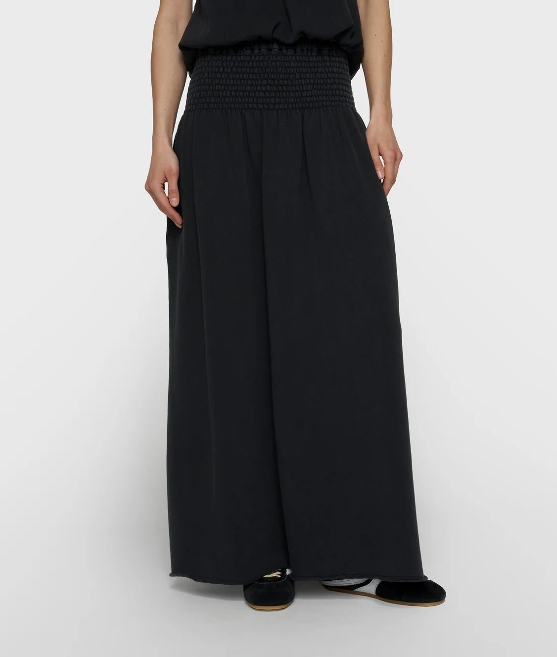 Smock Skirt Washed 20-102-6203-dark charcoal - Dein Lieblingsladen Concept
