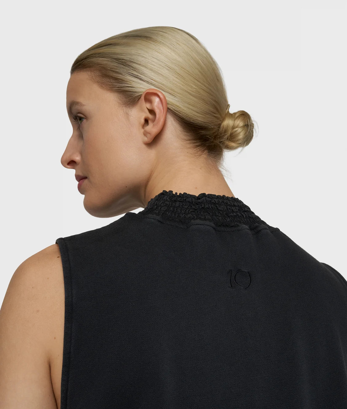 Smocked Top 20-762-6203-dark charcoal - Dein Lieblingsladen Concept