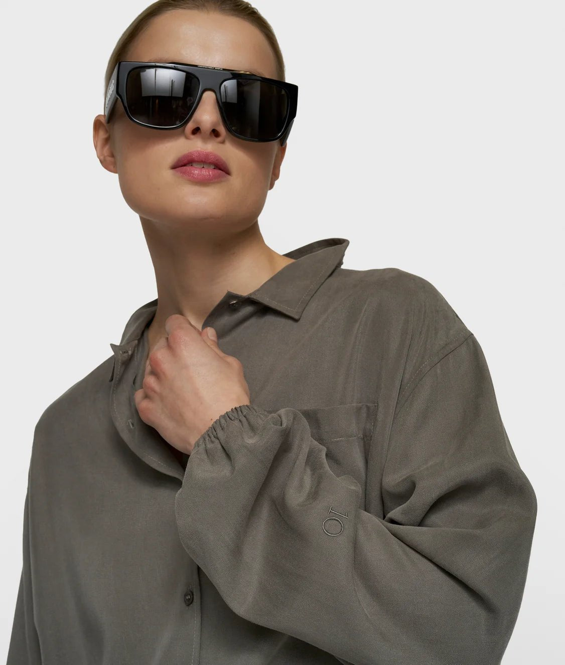 Lyocell Shirt 20-420-6203-dark fog - Dein Lieblingsladen Concept