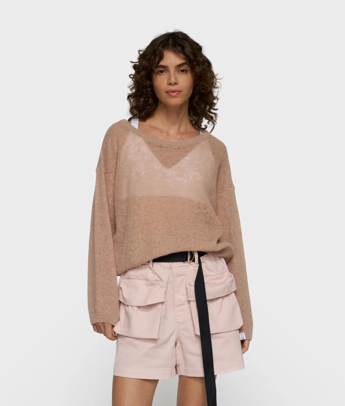 Thin Knit Sweater 20-612-6203-powder - Dein Lieblingsladen Concept