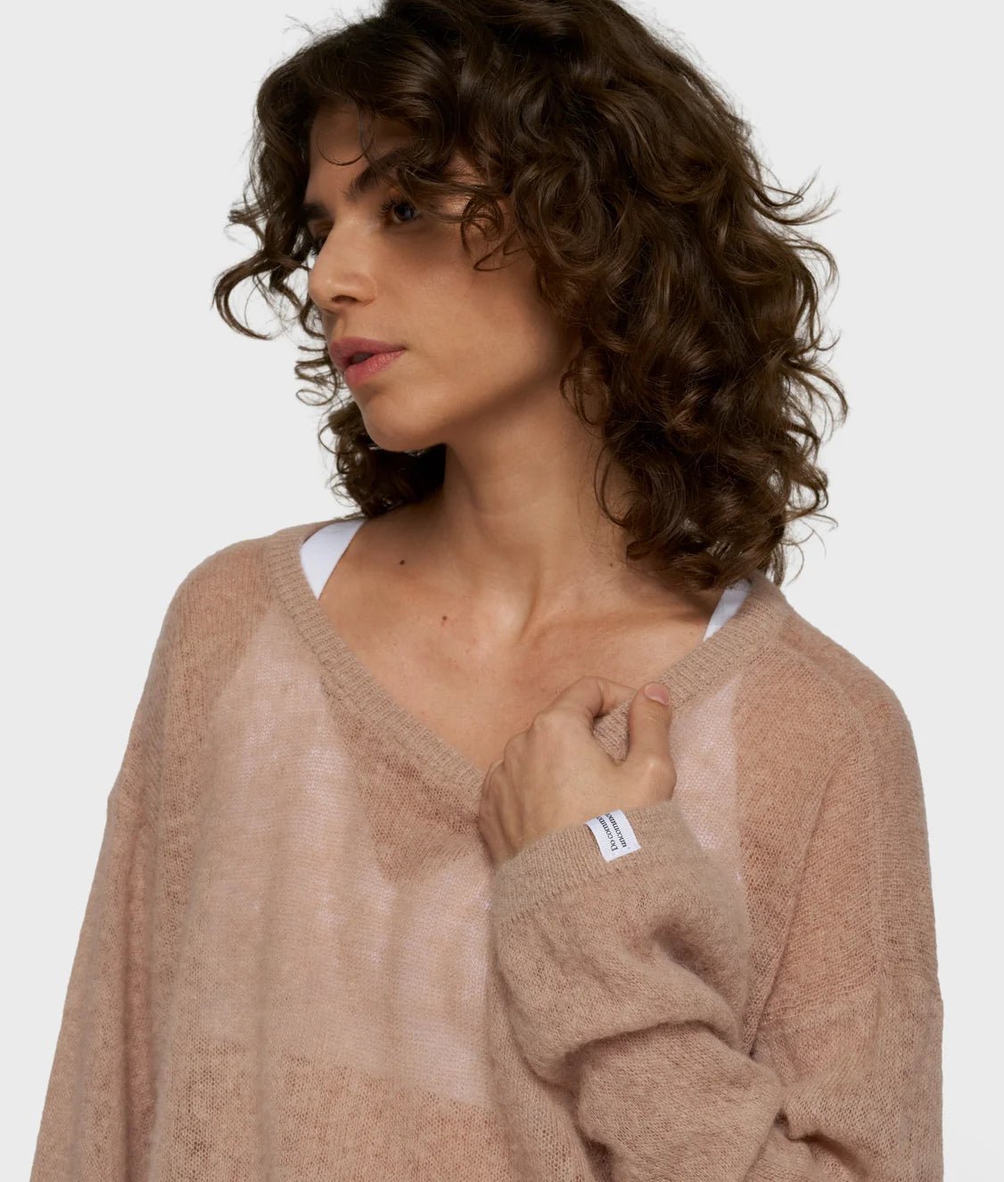 Thin Knit Sweater 20-612-6203-powder - Dein Lieblingsladen Concept