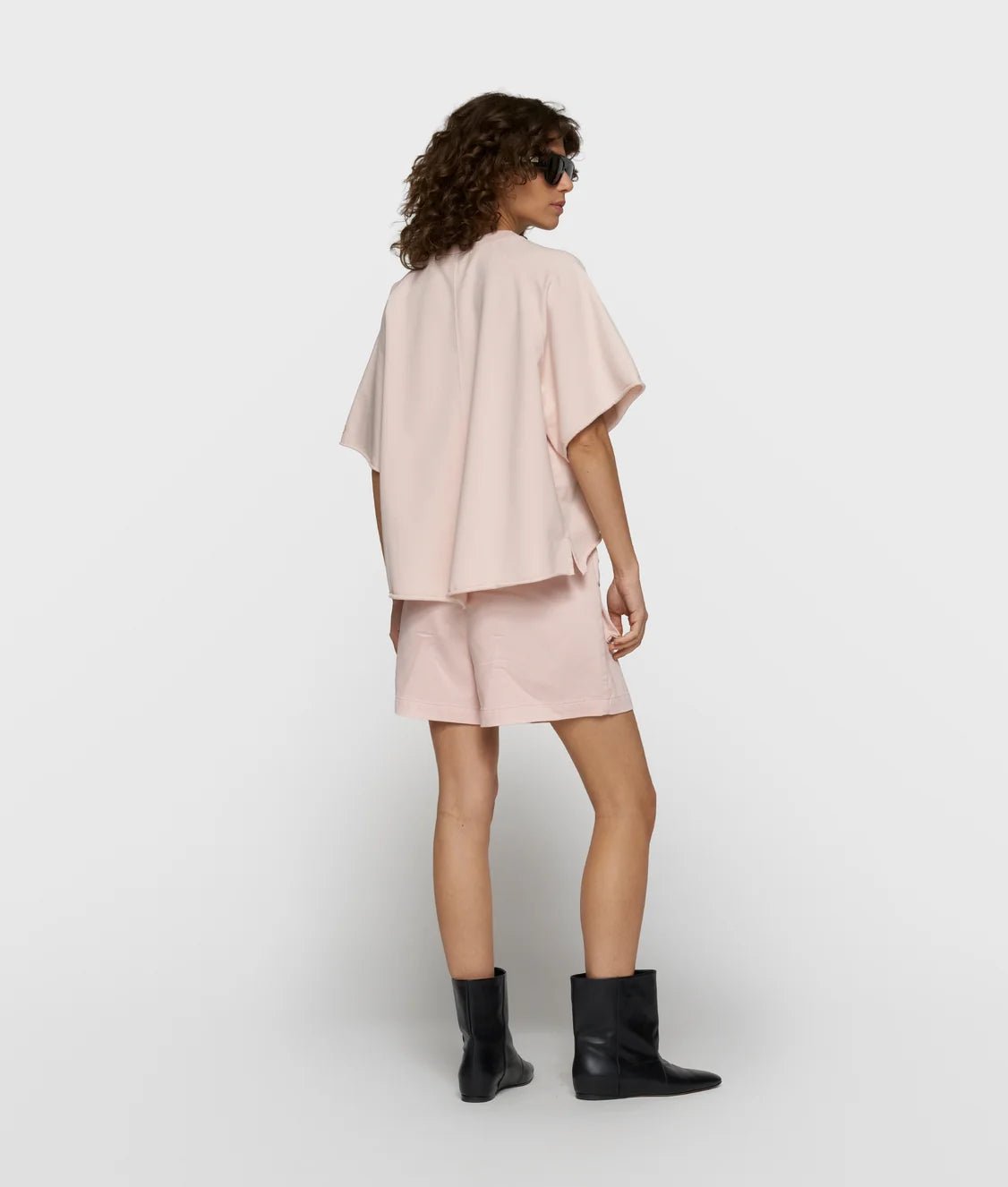 Short Sleeve LA Sweater 20-817-6203-powder - Dein Lieblingsladen Concept