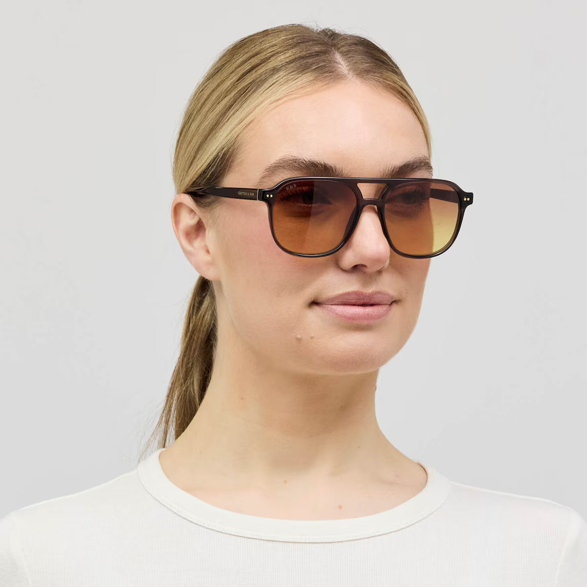 Sonnenbrille "Zurich Oversize Mocha Gradient Brown"