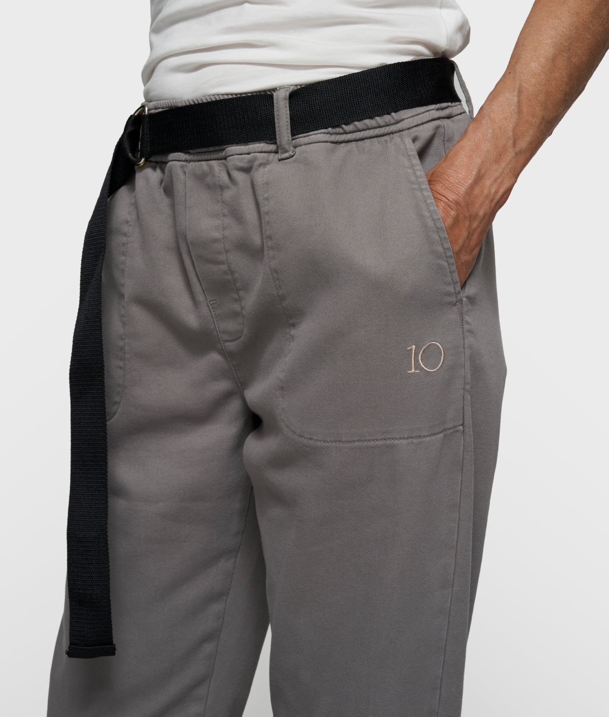 Belted Pants Jog Twill