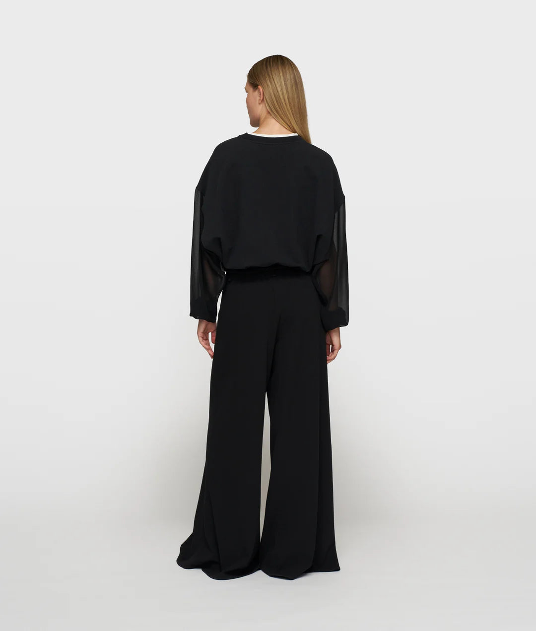 Wide Leg Pants Crepe
