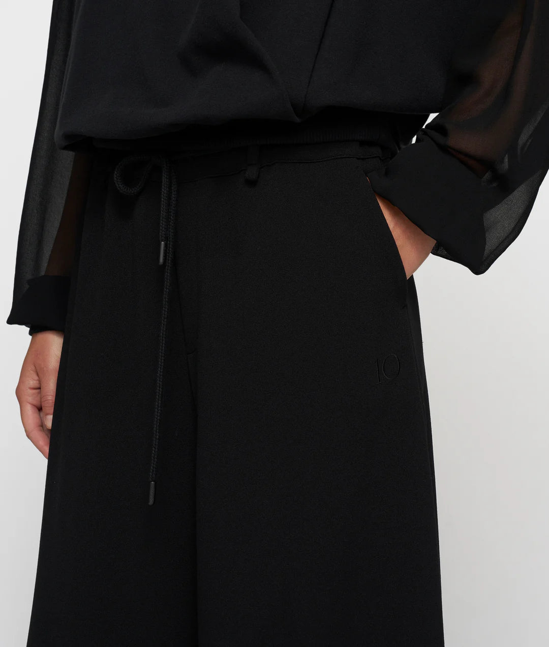Wide Leg Pants Crepe