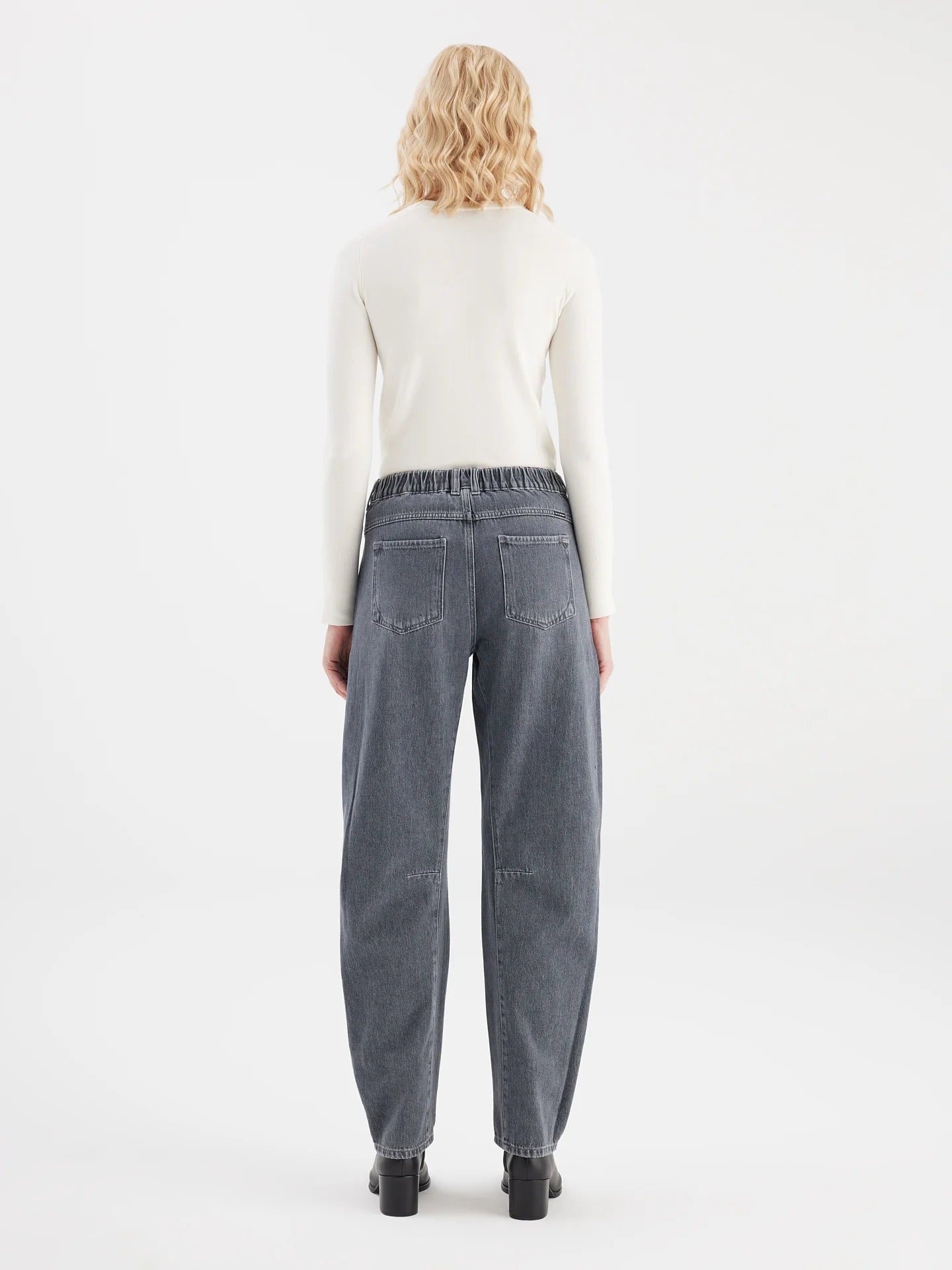 Mid Waist Jeans "Selena" dark grey vintage