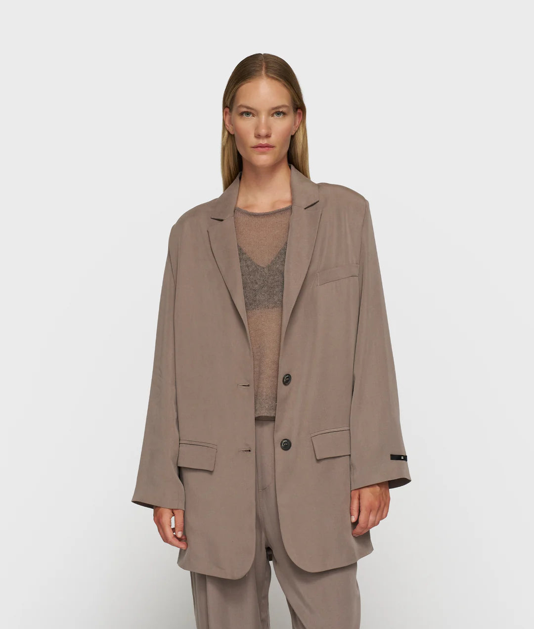Long Flowy Blazer Lyocell
