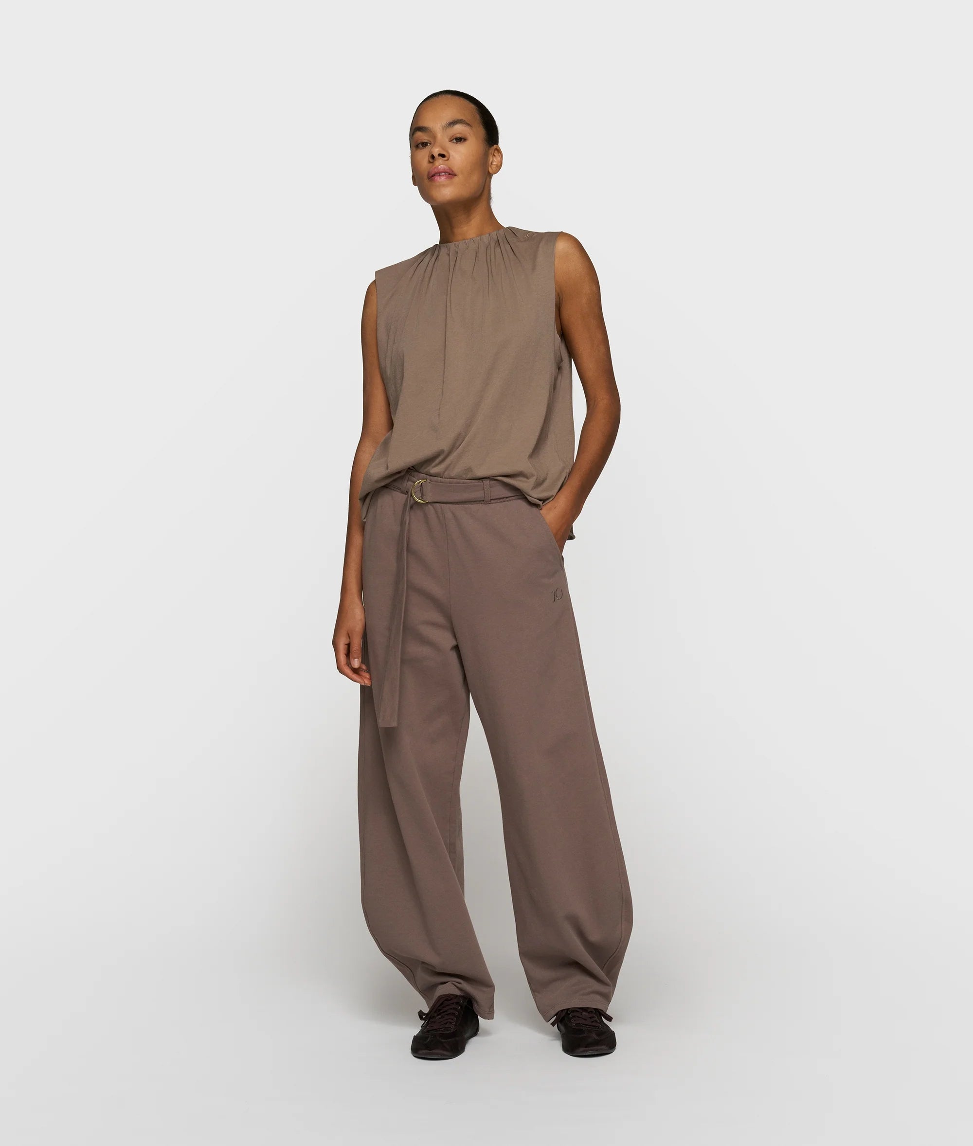 Pleated Top Jersey Moonrock