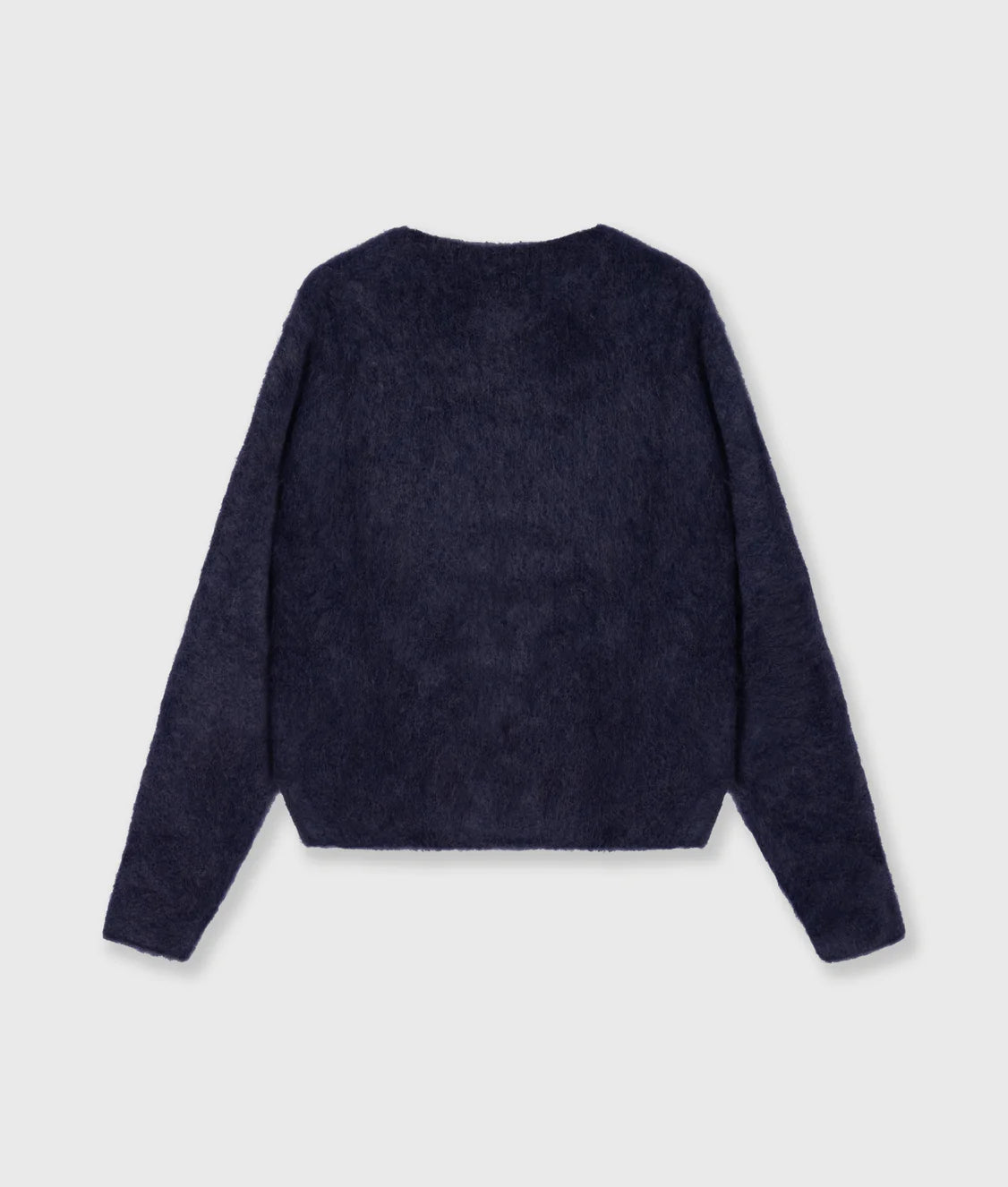 Cropped Hairy Knit Sweater