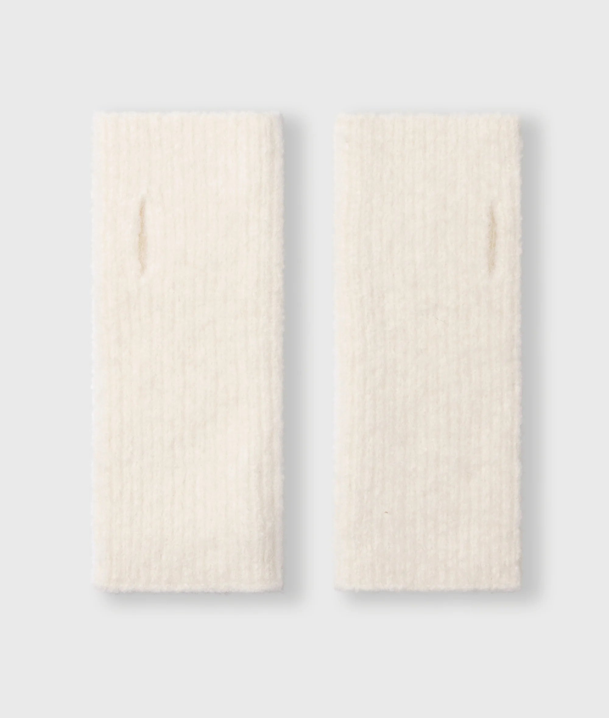 Hairy Knit Gloves-ecru
