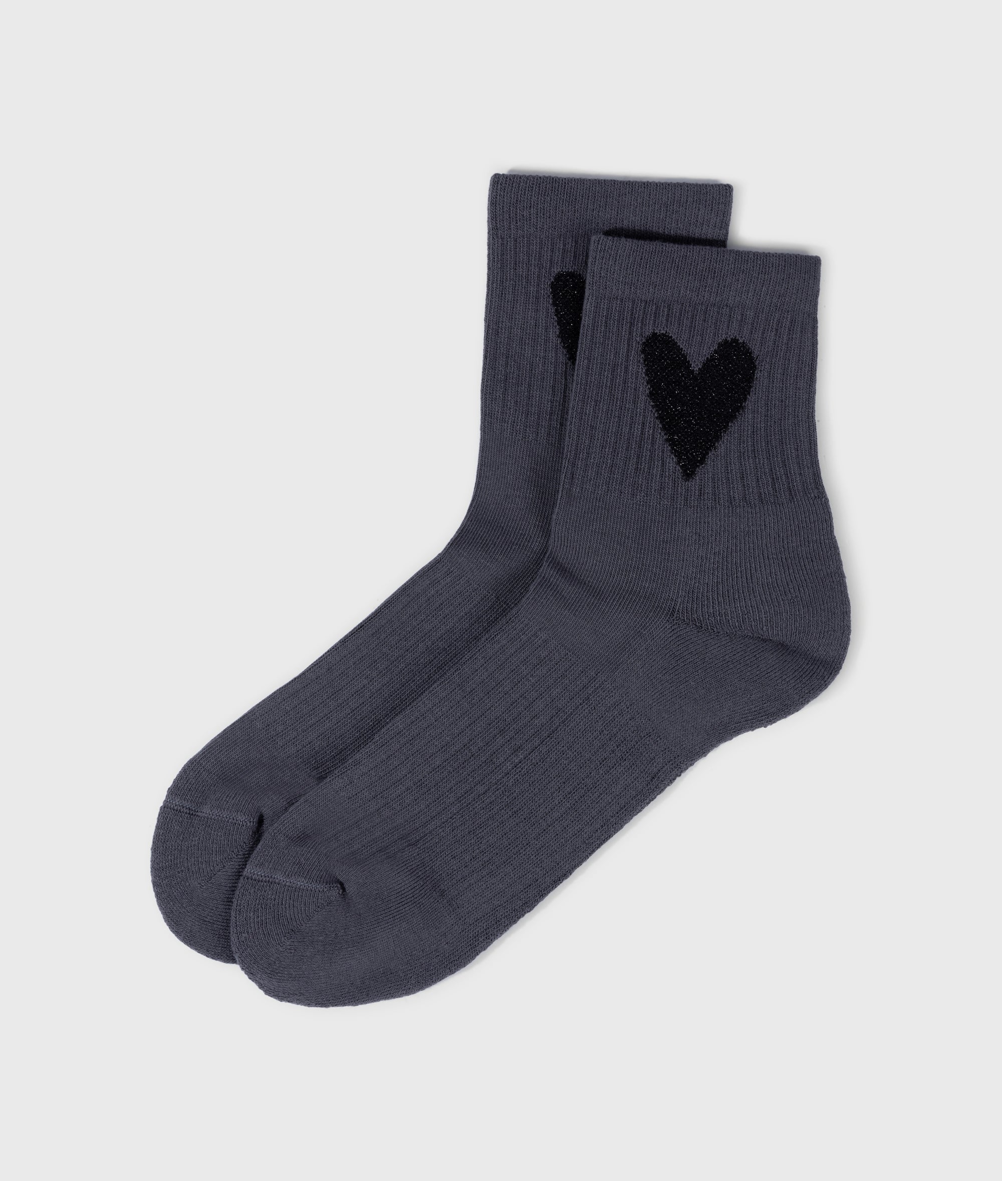 Socks Heart steel blue