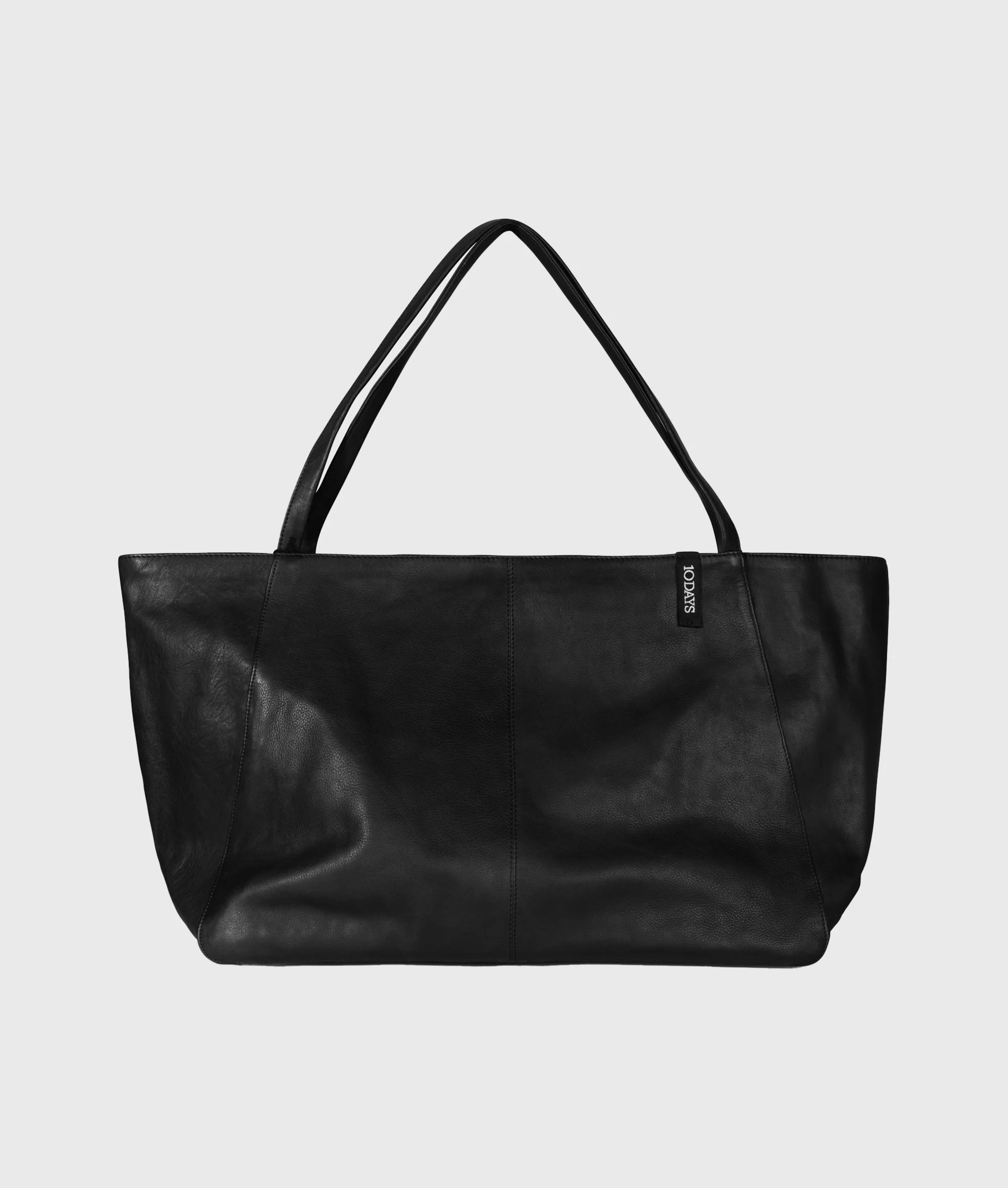 Black Leather Shopper
