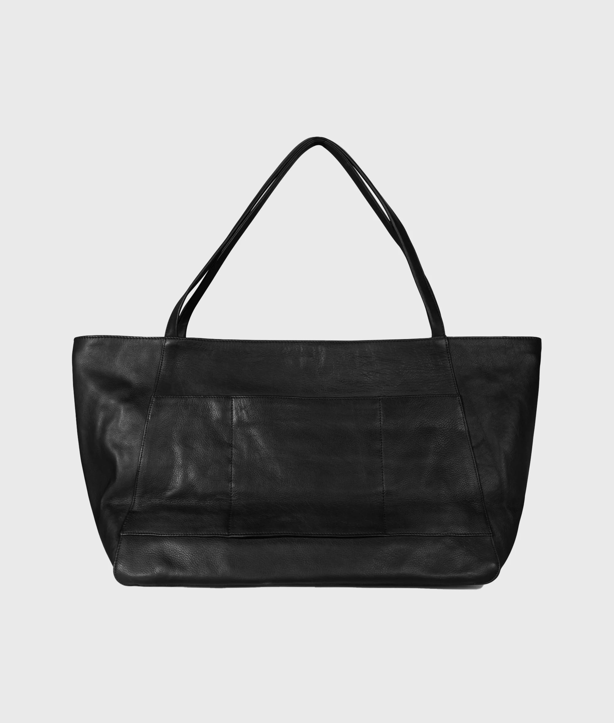 Black Leather Shopper