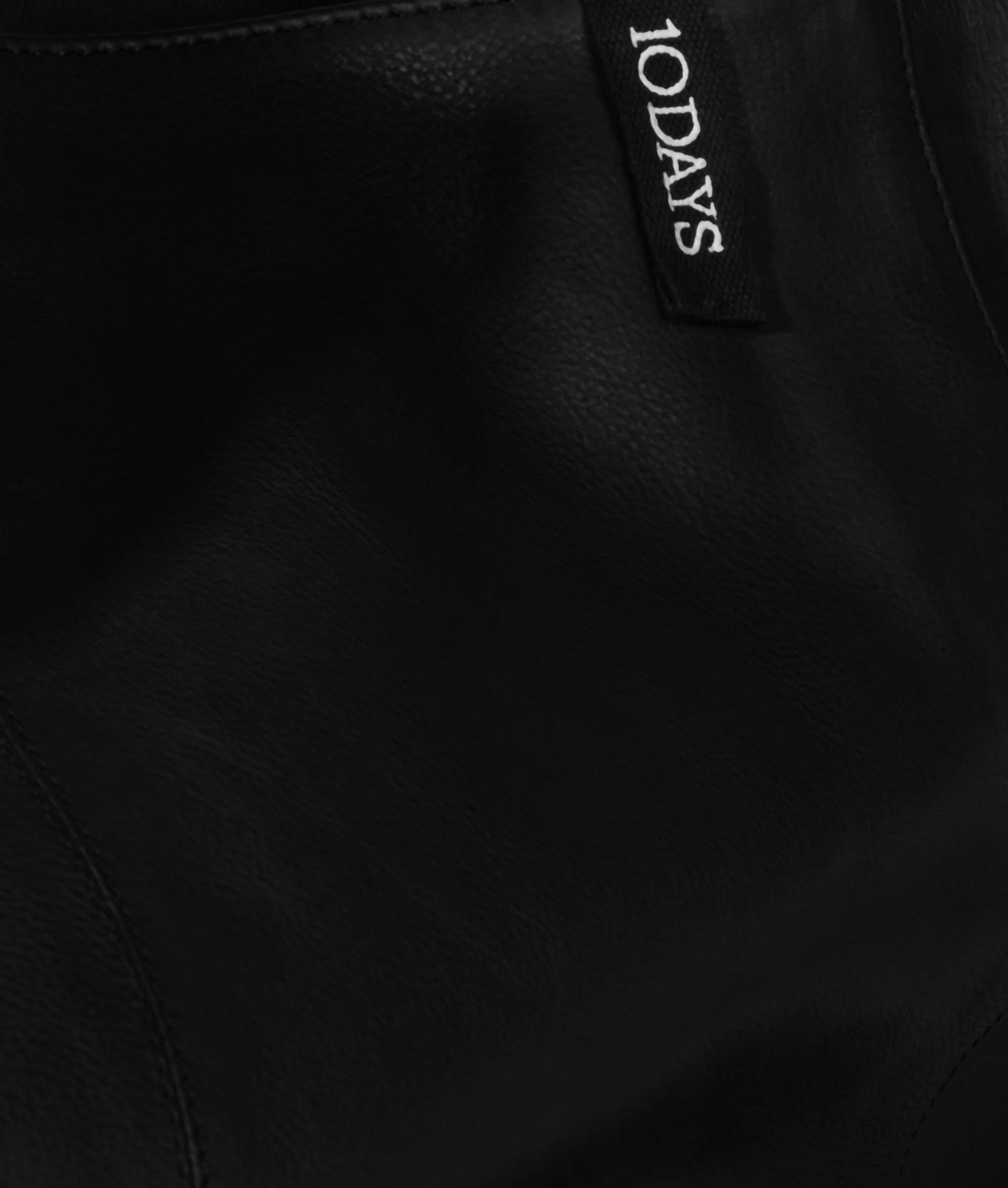 Black Leather Shopper