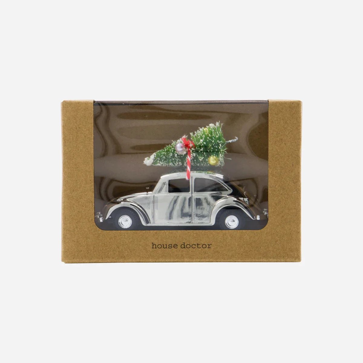 Decoration "HDMini XMas Car" - silver - Dein Lieblingsladen Concept