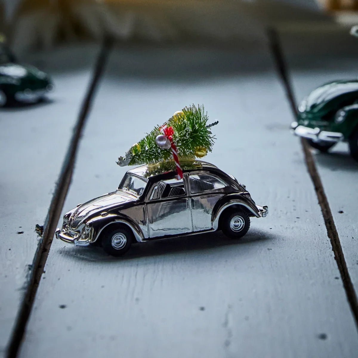 Decoration "HDMini XMas Car" - silver - Dein Lieblingsladen Concept