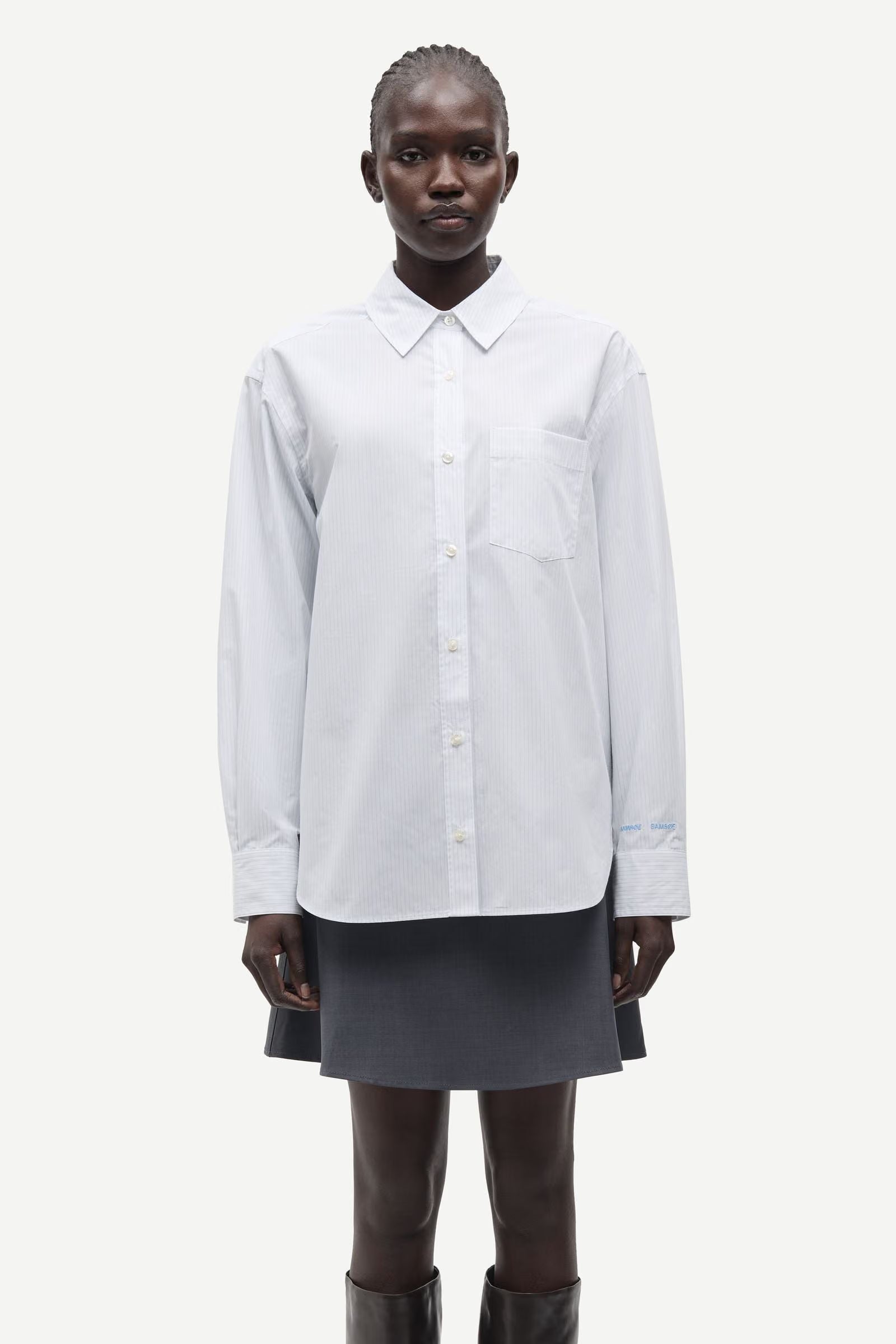 Pocket Shirt "Salova" white pinstripe