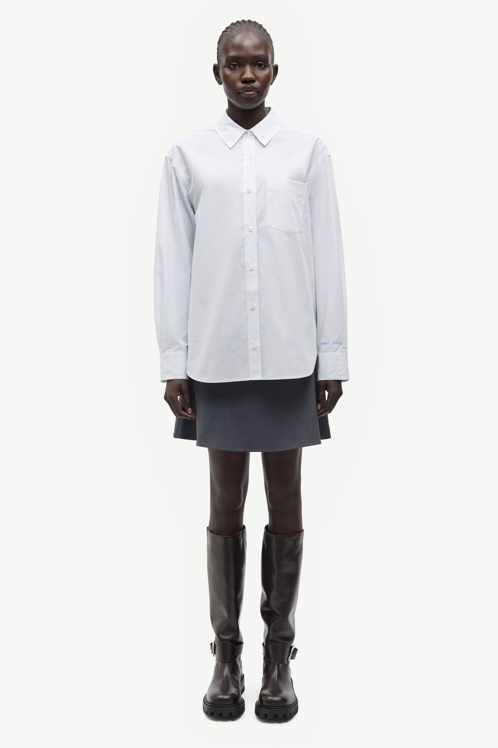 Pocket Shirt "Salova" white pinstripe