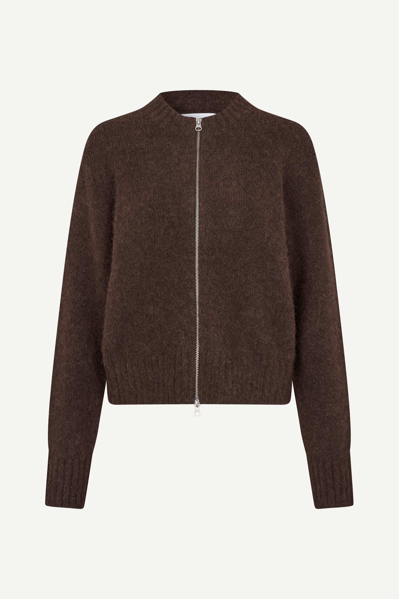 Zip Cardigan "Sajeanine" black coffee