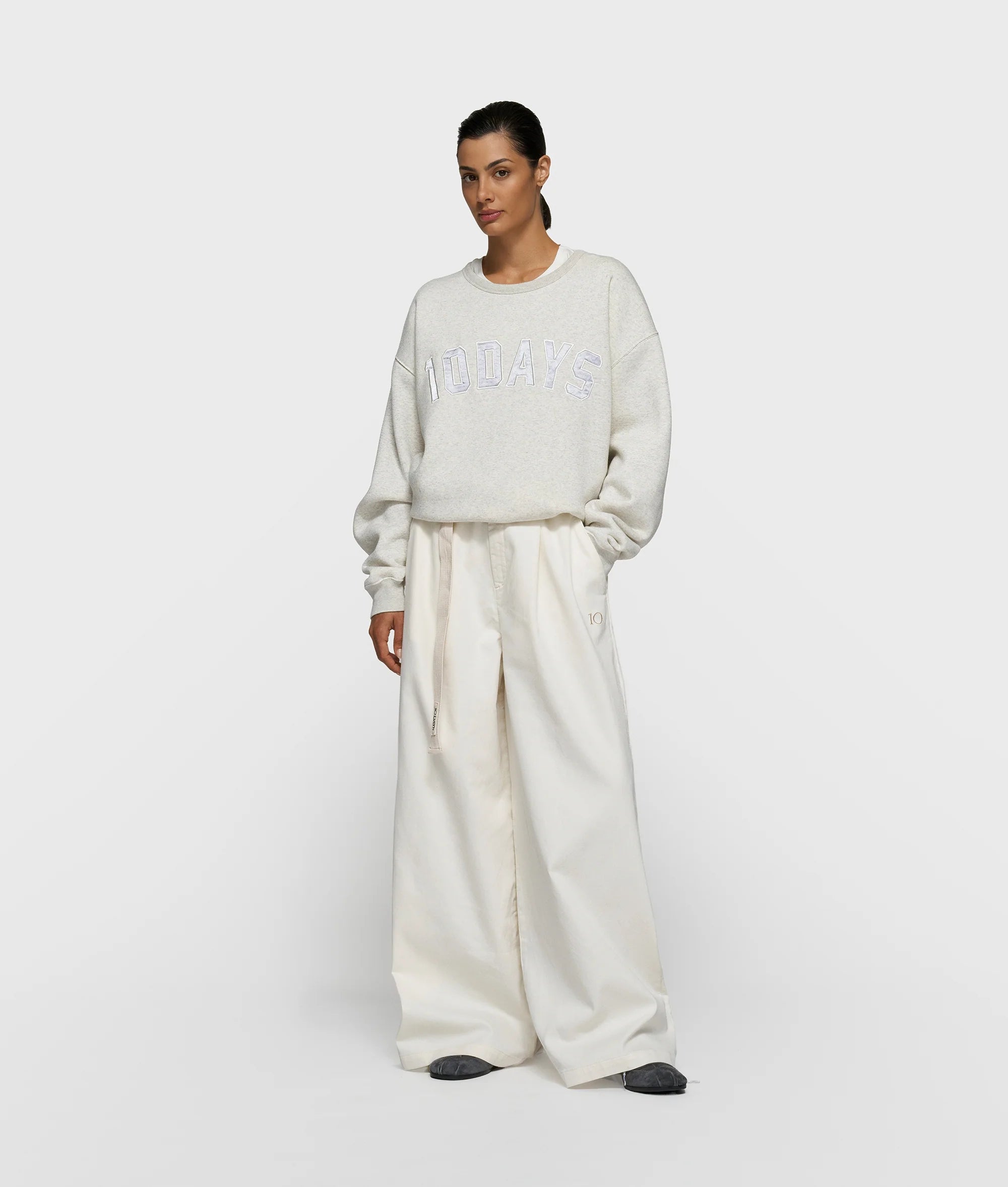 Wide Pants Jog Twill