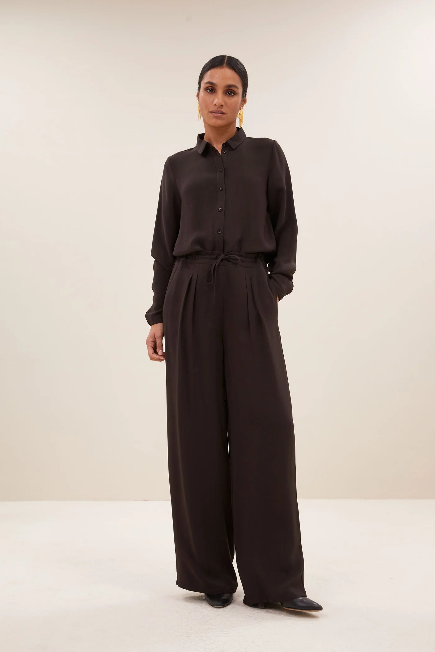 Satin Stripe Pants "Uma"