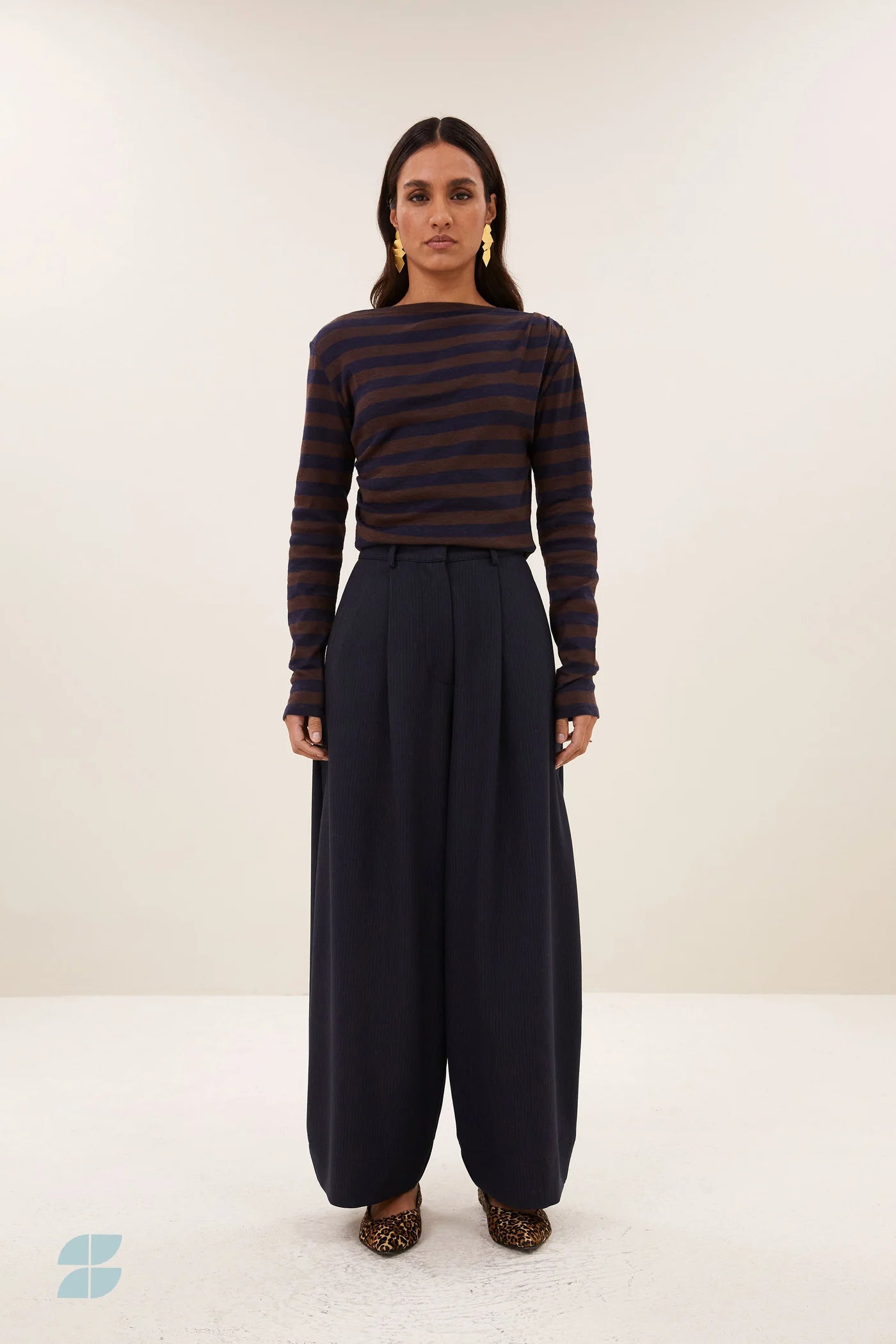 Pants "Frida Coopper Stripe" copper stripe