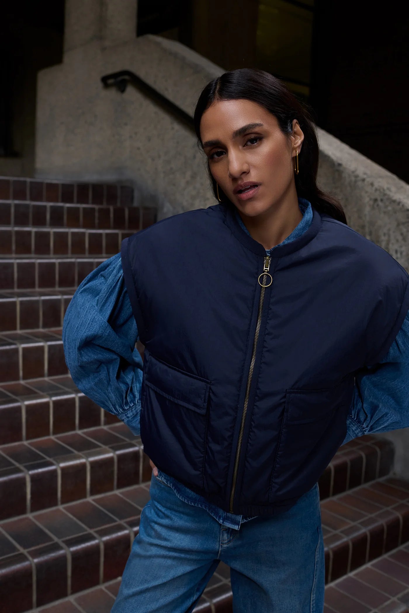 Sleeveless Jacket "Gio" Midnight