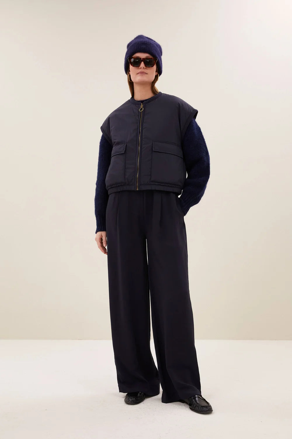 Sleeveless Jacket "Gio" Midnight
