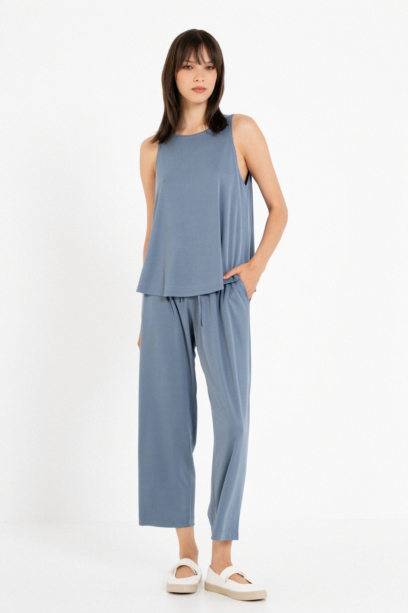 Rip Pants Dusty Blue - Dein Lieblingsladen Concept