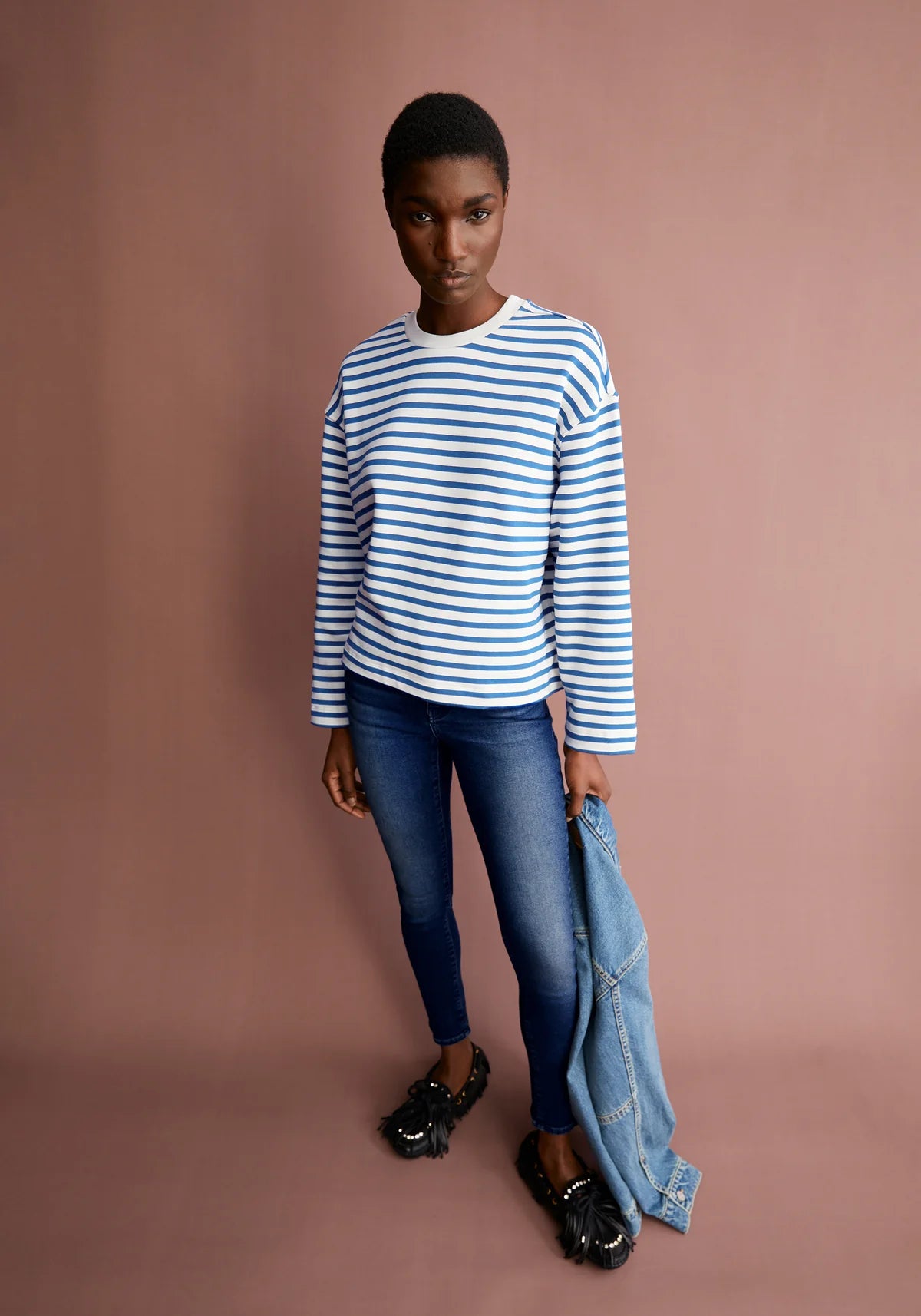 Sweater "Frankaa Maarlen Stripe" undyed-dark morning