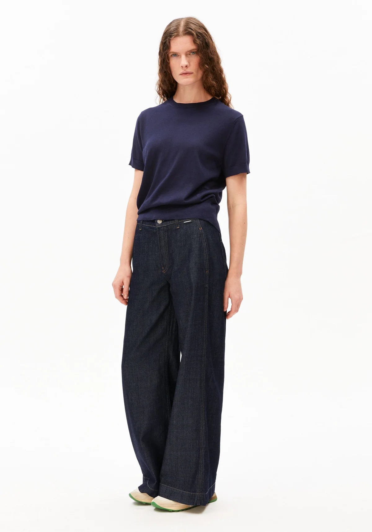 Knit Sweater "Fine" tinted navy