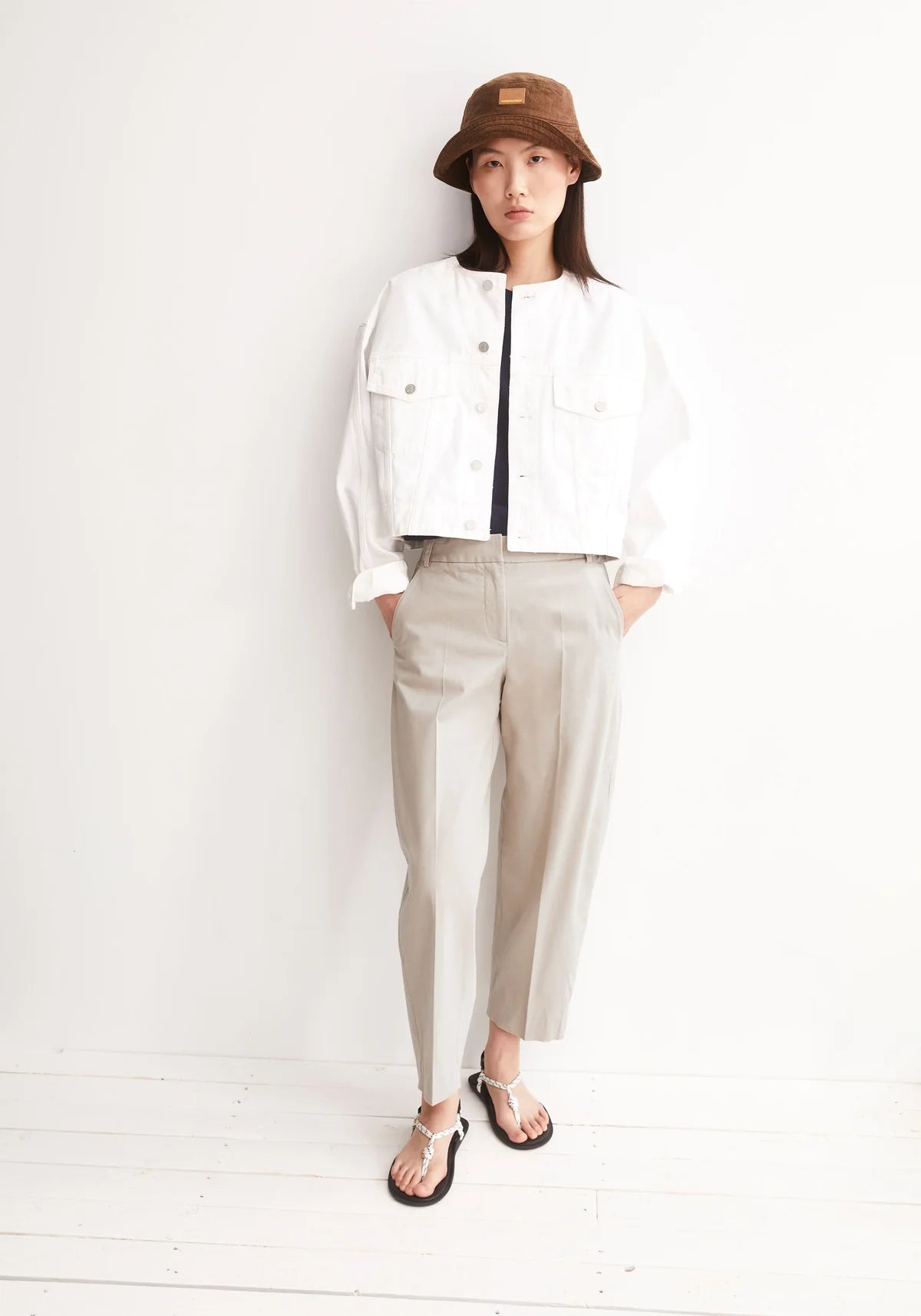 Barrel Leg Twill Pant Sandstone - Dein Lieblingsladen Concept