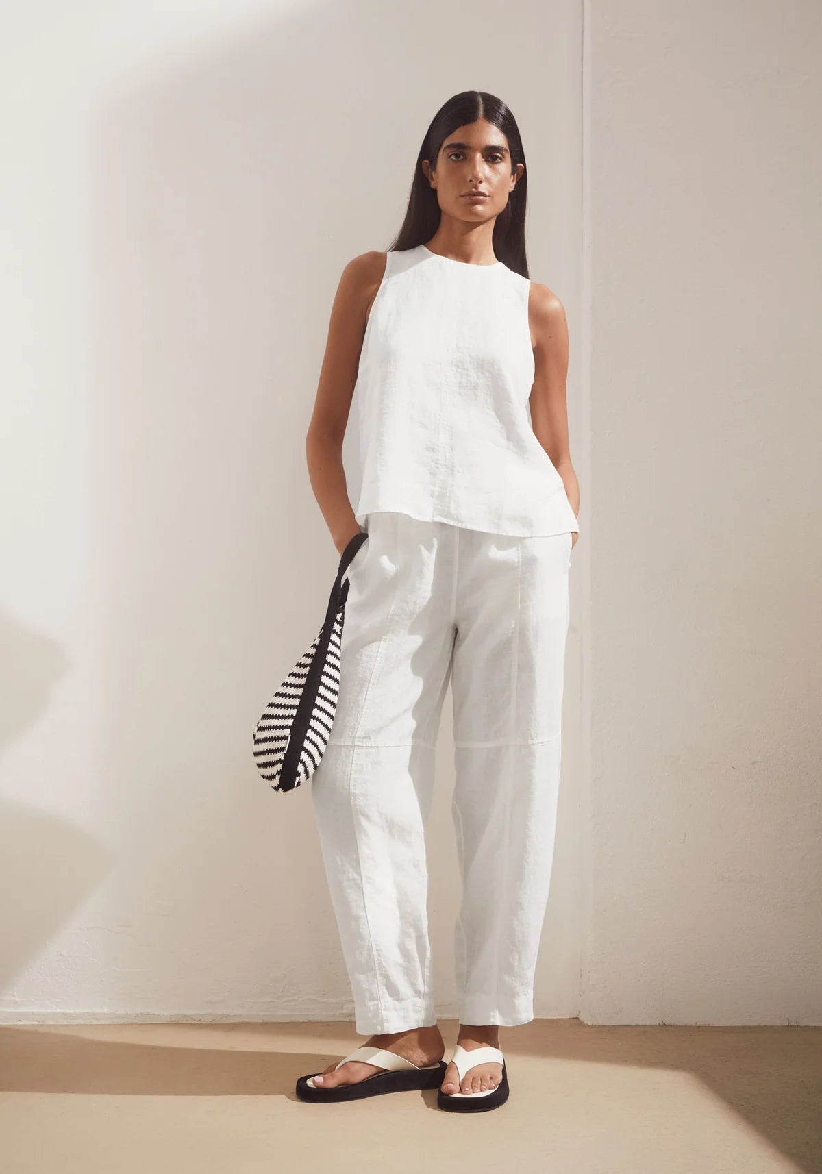 Pure Linen Blouse Top White - Dein Lieblingsladen Concept