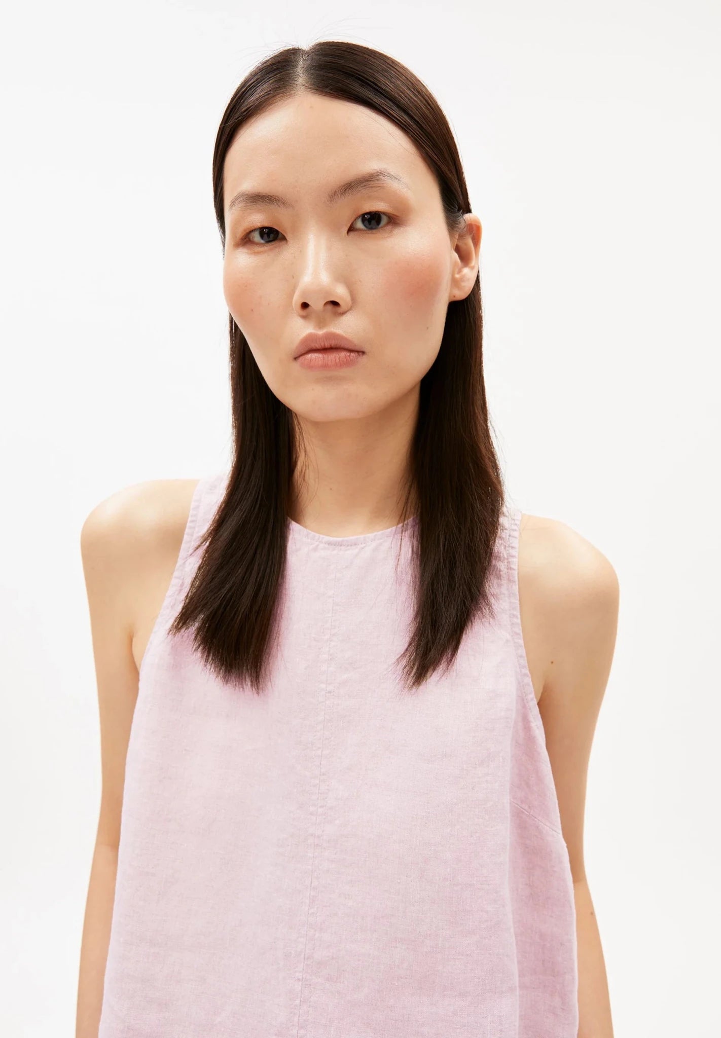 Pure Linen Blouse Top Pink Mist - Dein Lieblingsladen Concept