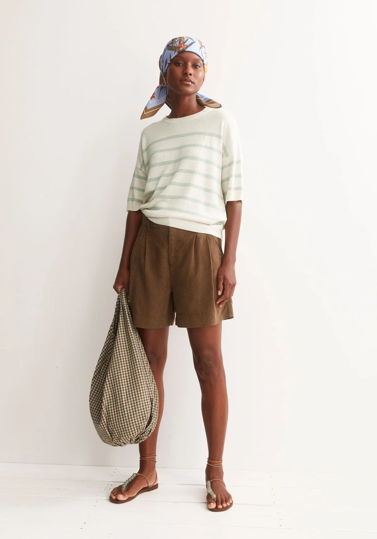 Striped Linen Blend Sweater