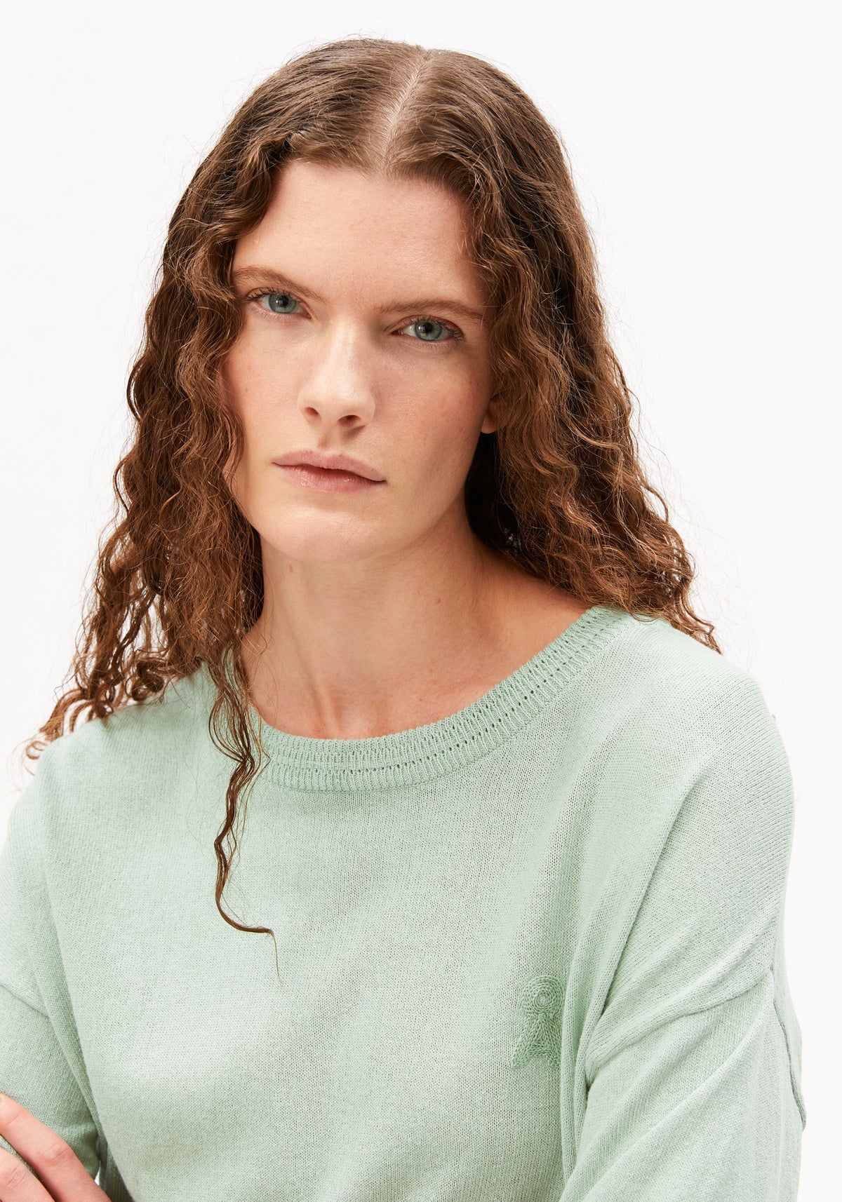 Leinen-Mix Strickshirt