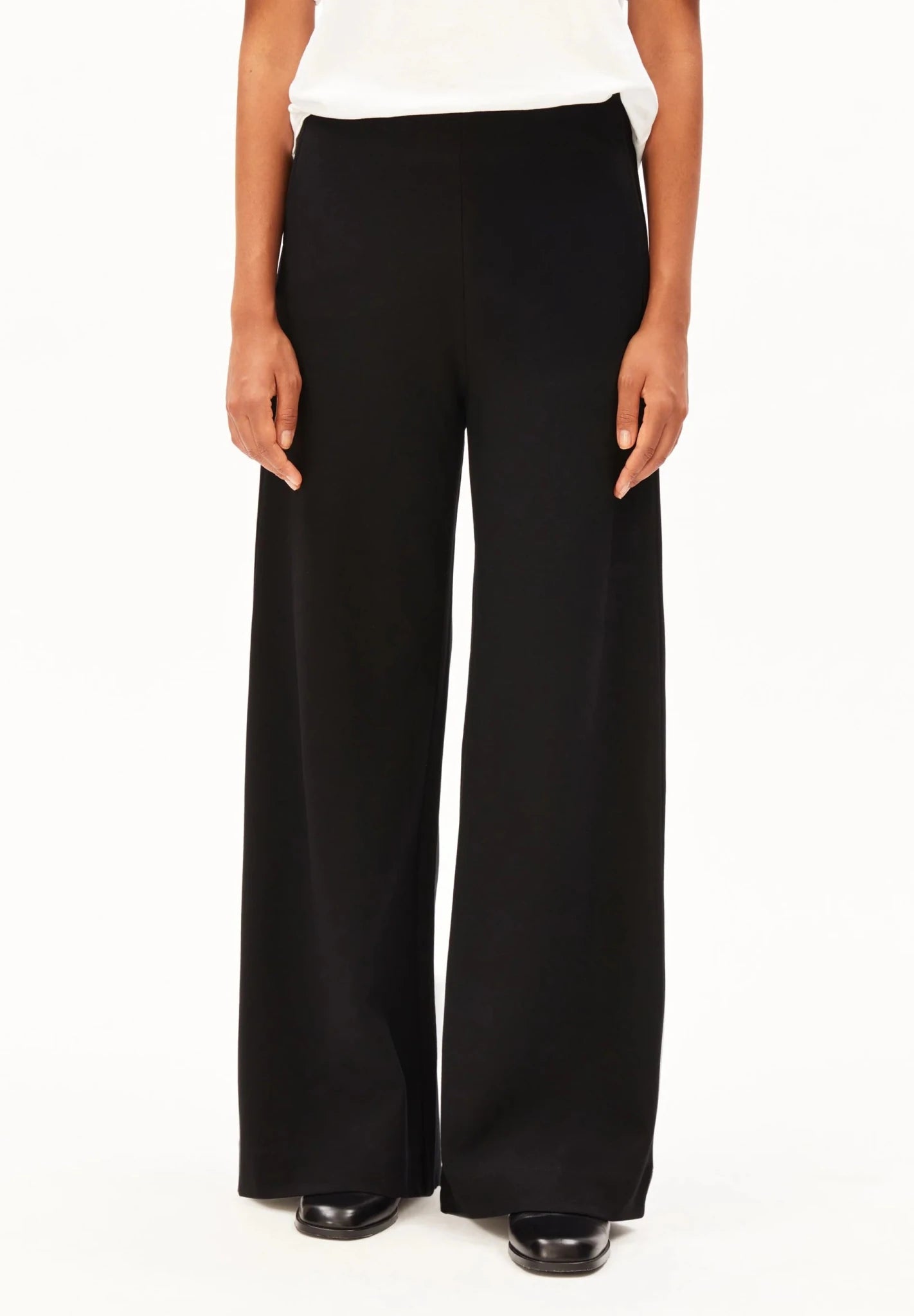 Basic Jersey Wide Leg Pant-black - Dein Lieblingsladen Concept