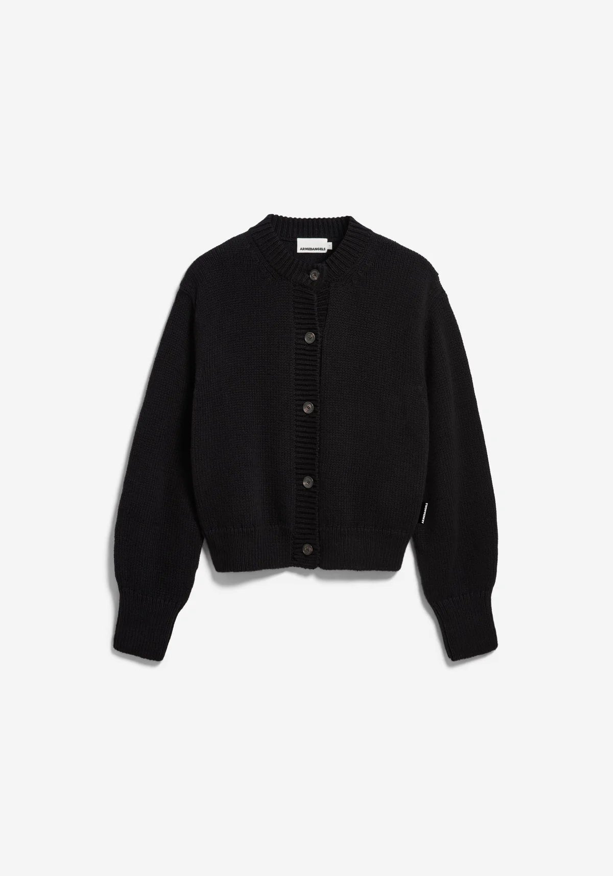 Winter Cotton Knit Cardigan black