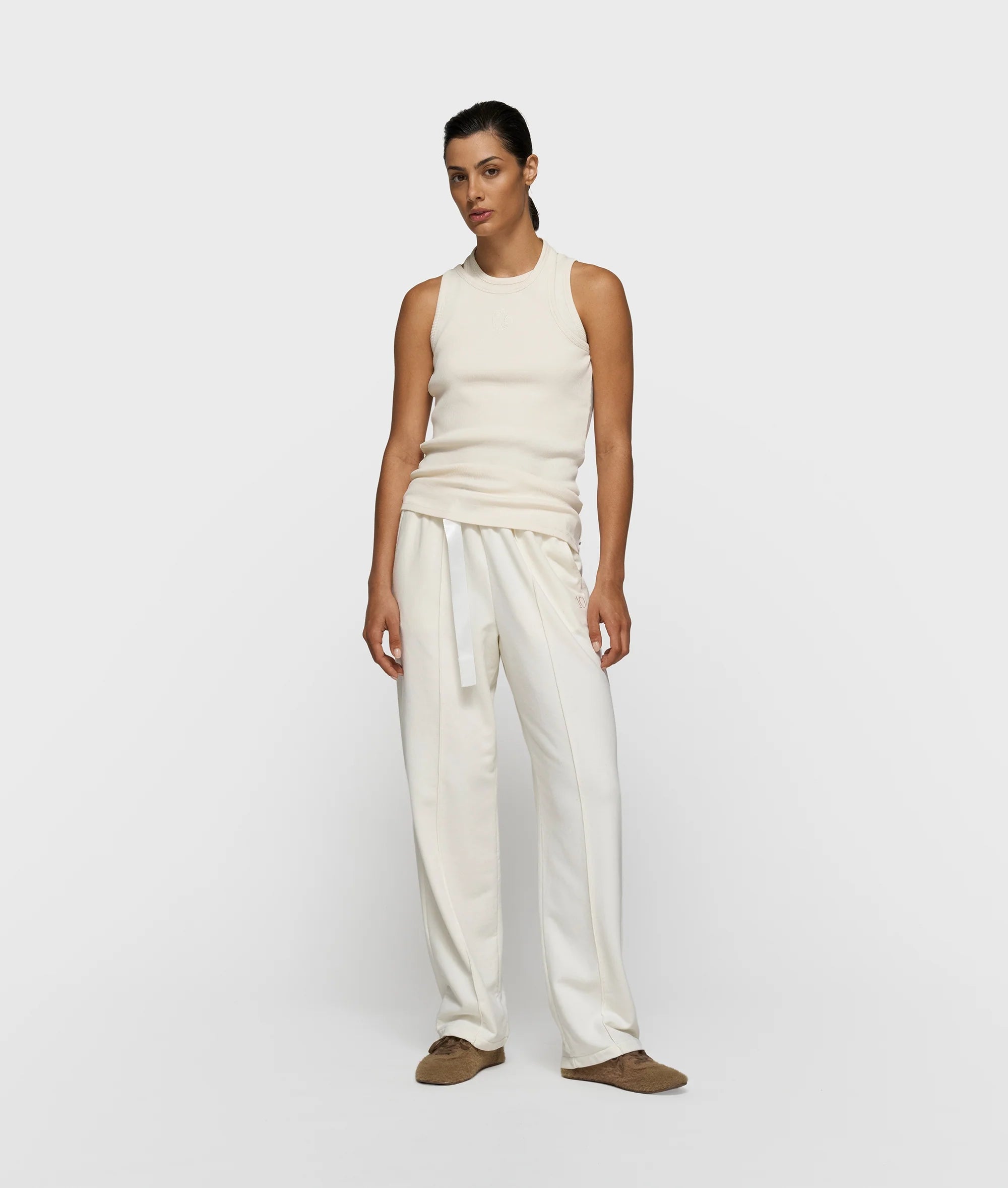 A-Symmetic Rip Top-ecru