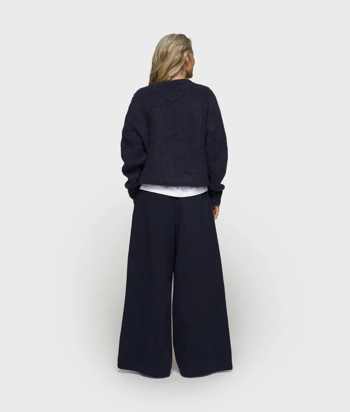 Cropped Hairy Knit Sweater