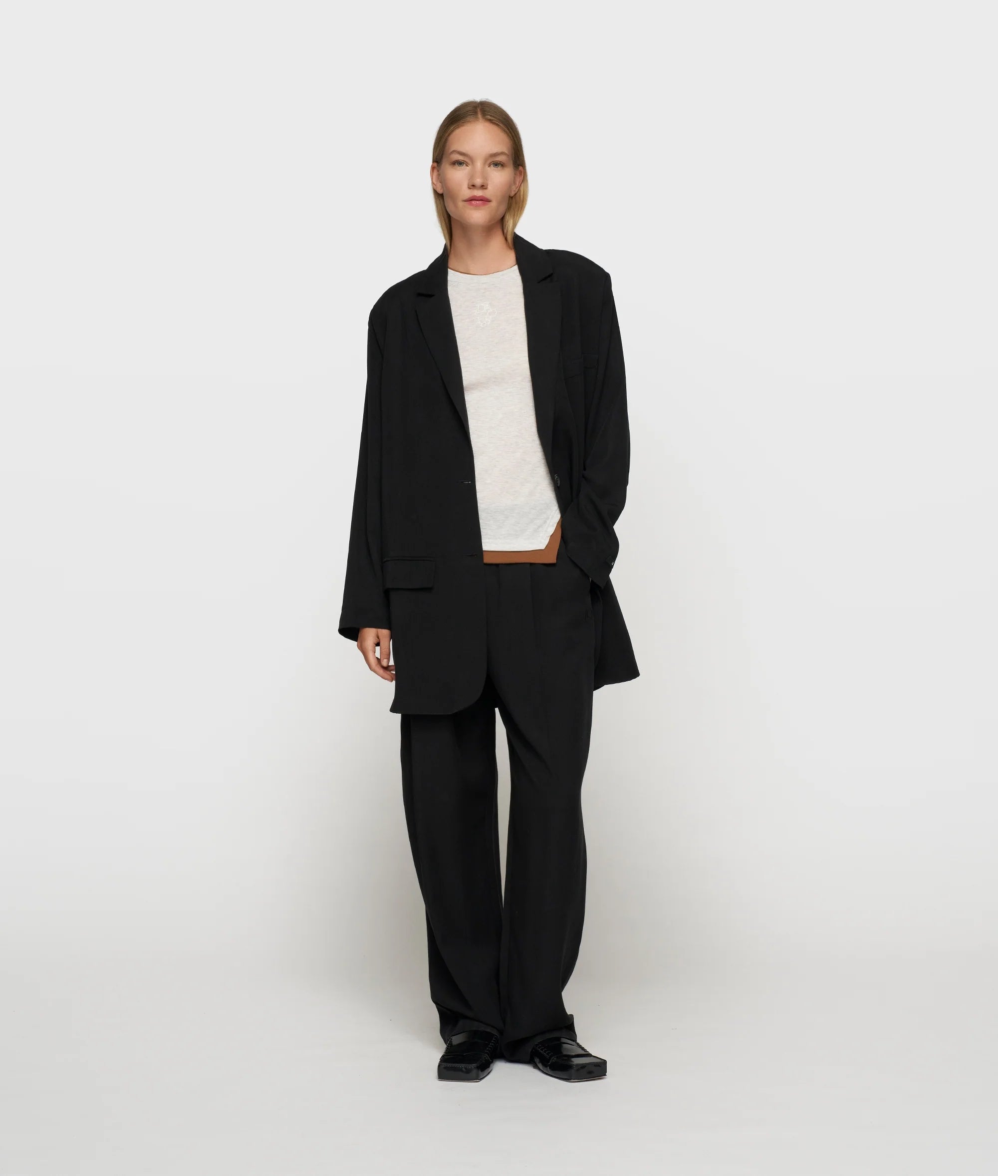 Long Flowy Blazer Lyocell