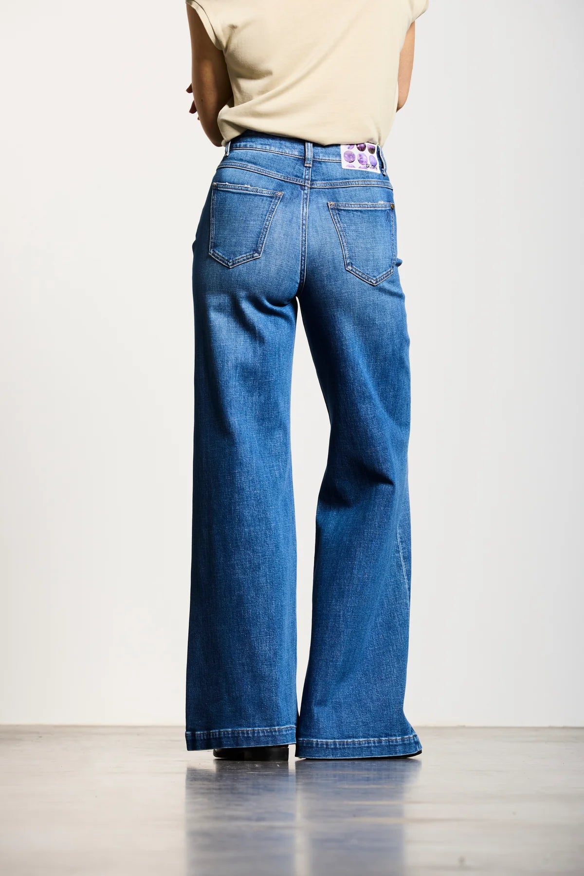 Jeans "Luisenpark Palazzo" mid blue