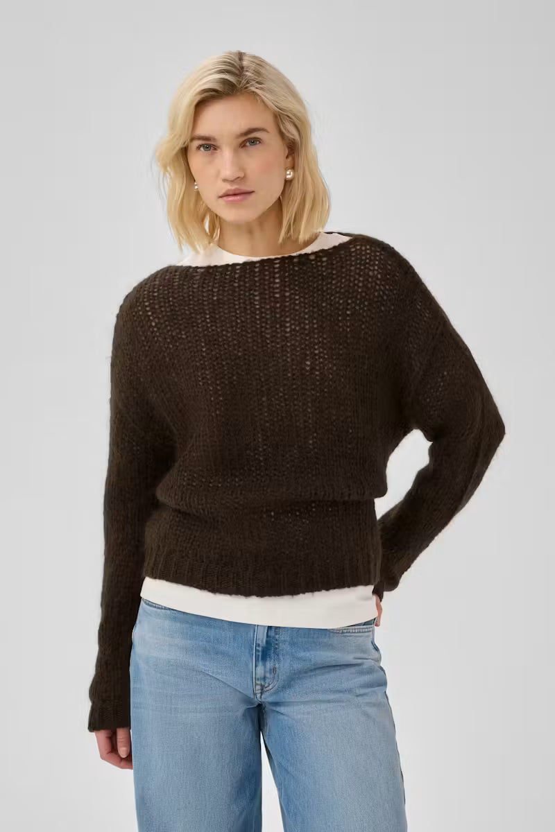 Knit Pullover "MWNima" dark brown