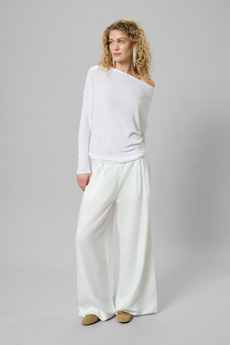 Waterfall Knit Blouse "MWPolly"-snow white