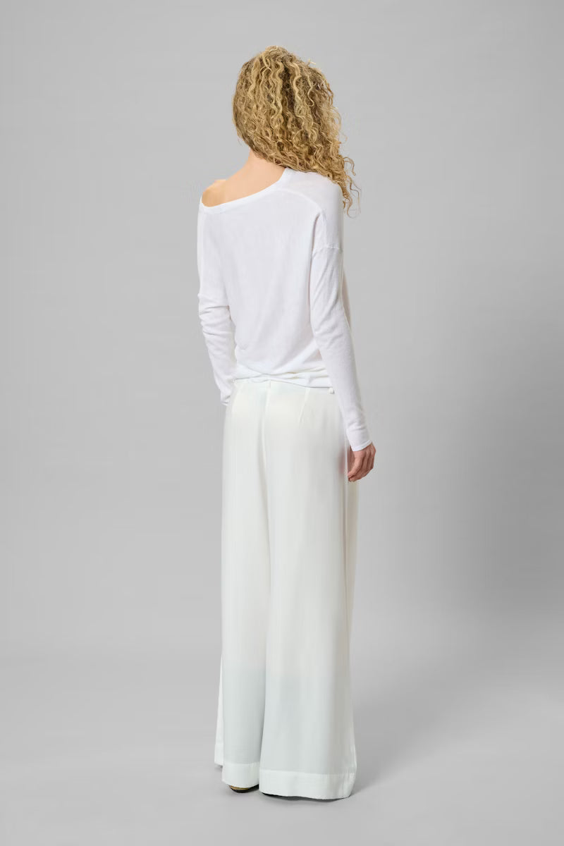 Waterfall Knit Blouse "MWPolly"-snow white