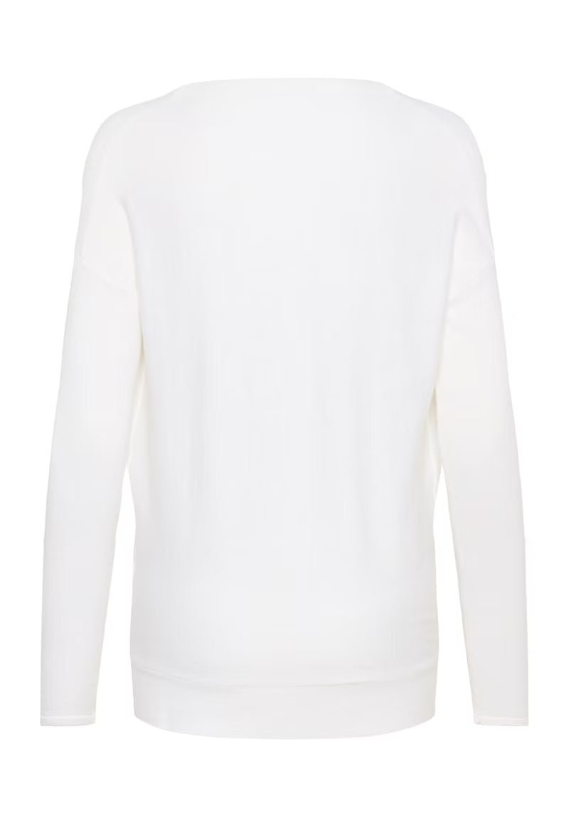 Waterfall Knit Blouse "MWPolly"-snow white