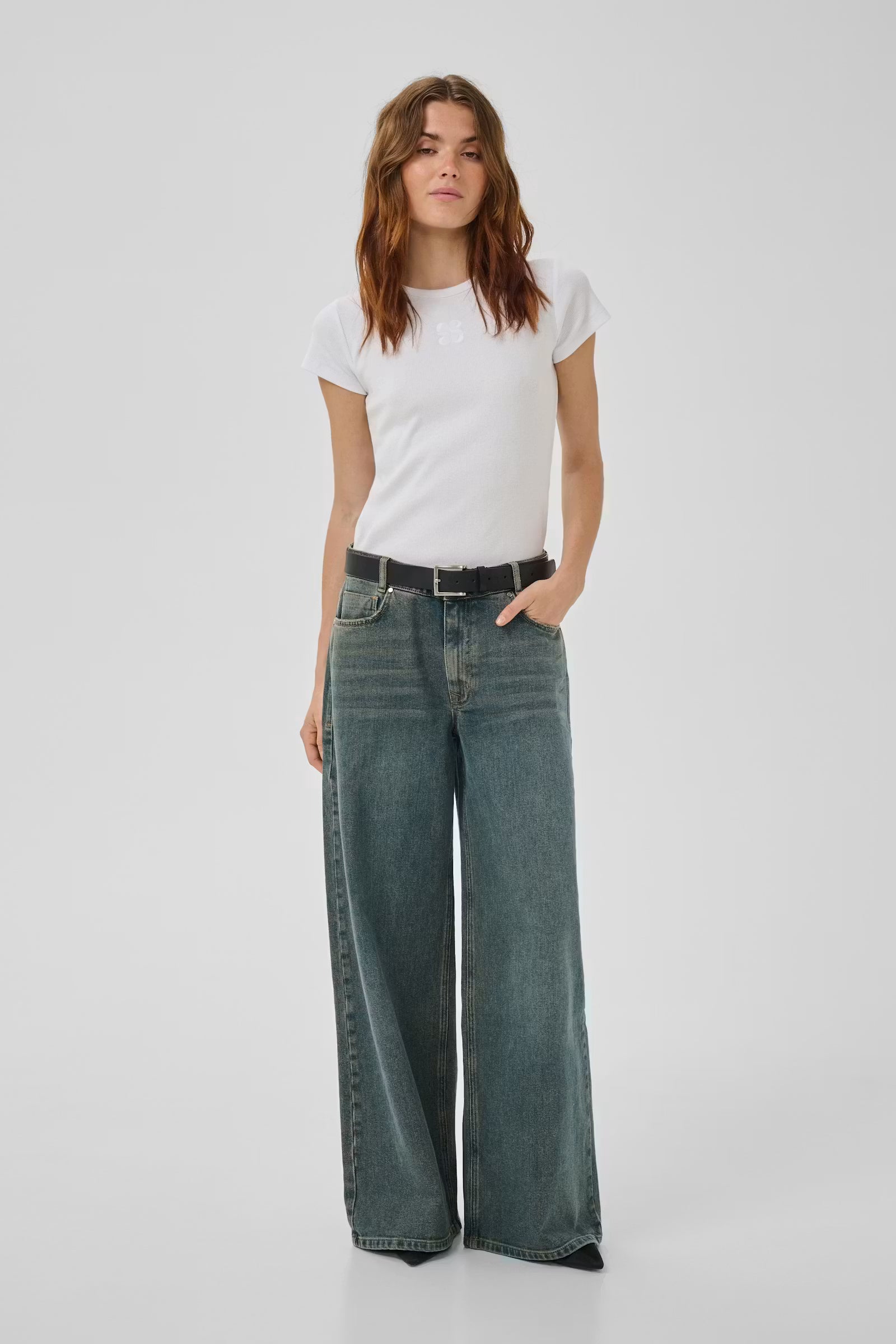 Wide Jeans "MWNida" dark blue